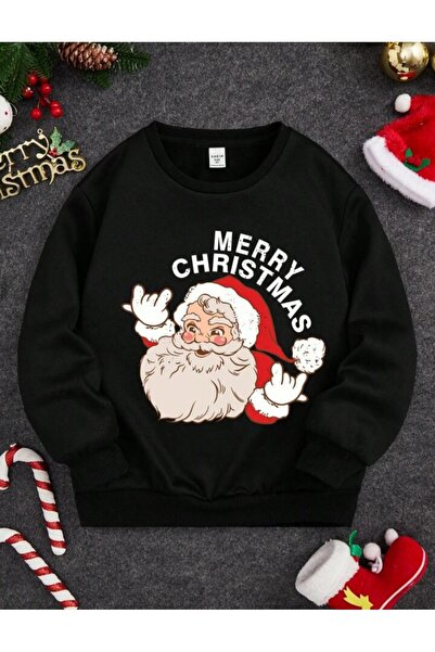 MAGORS Dječja majica sa okruglim izrezom, 3-nitni flis, božićni i novogodišnj...