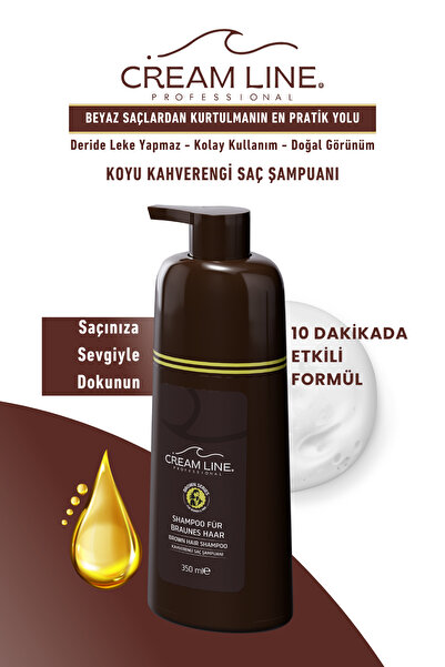 Cream Line Kadın Ve Erkeklere Özel Koyu Kestane Saç Şampuanı 350 ml