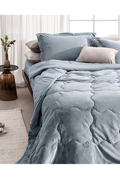 Madame Coco Kaira Kingsize-Bettdeckenset - Indigo