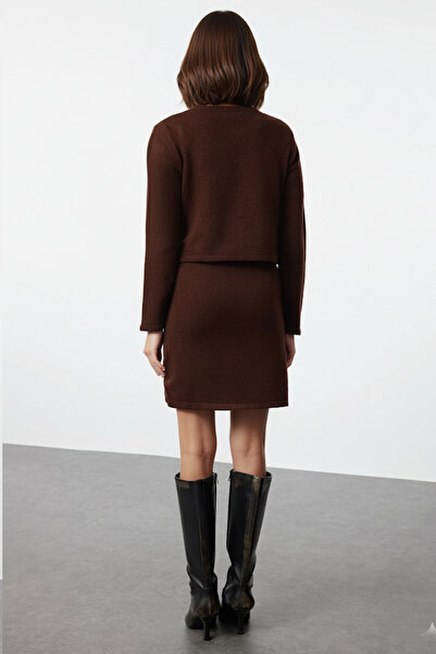 MILANOFOX Mini Knitwear Soft Textured Cardigan-Dress Set