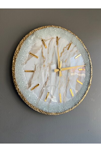 Sultan Tasarım 40 CM Epoksi Tasarımlı Şık Duvar Saati - 40 cm çap