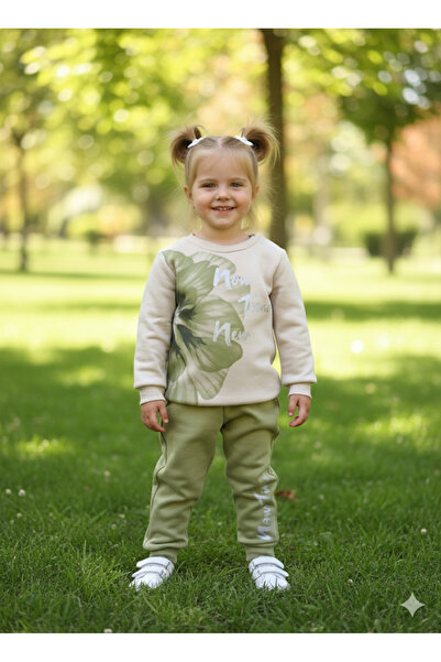 Miniworld Girls' Top and Bottom Set Long Sleeve Tracksuit Comfortable Stylish Modern Design