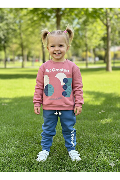 Miniworld Boys Girls Kids Bottom Top Set Unisex Long Sleeve Tracksuit Casual Sport Stylish Modern Design Ribbed