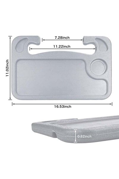Bukela صينية سيارة، غلاف بلاستيكي رمادي كبير