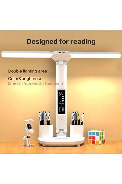 Bukela USB Rechargeable Double Head LED Desk Lamp