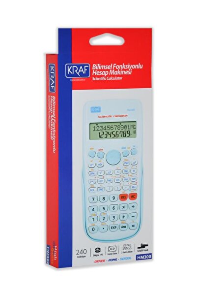 KRAF Bilimsel Fonksiyonlu Hesap Makinesi Mavi HM300