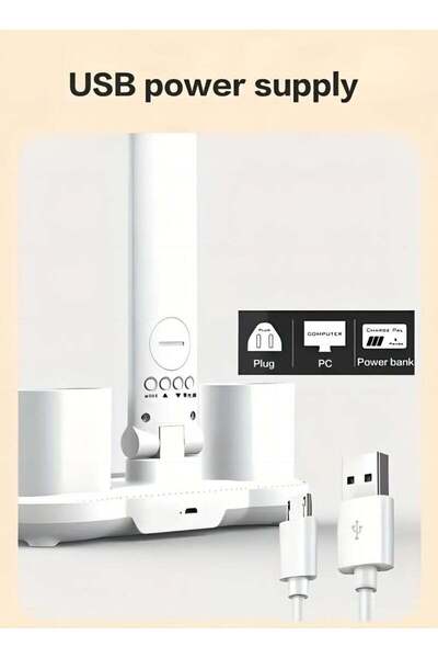 Arabest Double Headed LED Desk Lamp, USB Rechargeable with Touch Control