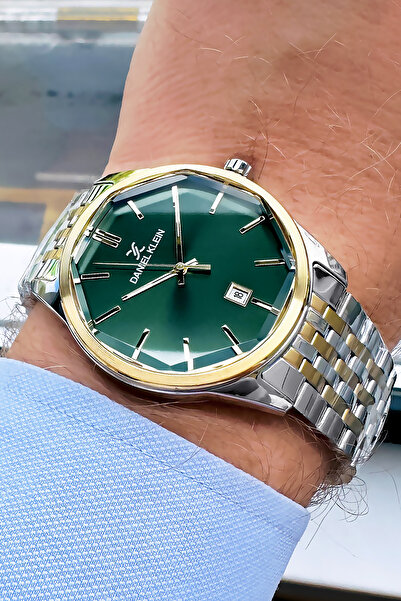 Daniel Klein Original Steel Cord Men Wristwatch Waterproof Silver Gold Color Gift Bracelet Dke2060C4