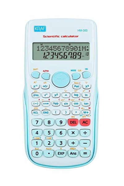 KRAF Bilimsel Fonksiyonlu Hesap Makinesi Mavi HM300