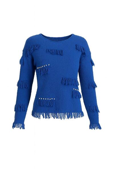 Qenz سترة تريكو ملونة بشرابة من ساكس