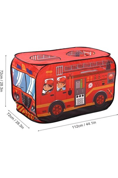fulina Fire Truck Pop Up Play Tent for Kids,with Fireman Costume,Kids Tent for Indoor & Outdoor,Red