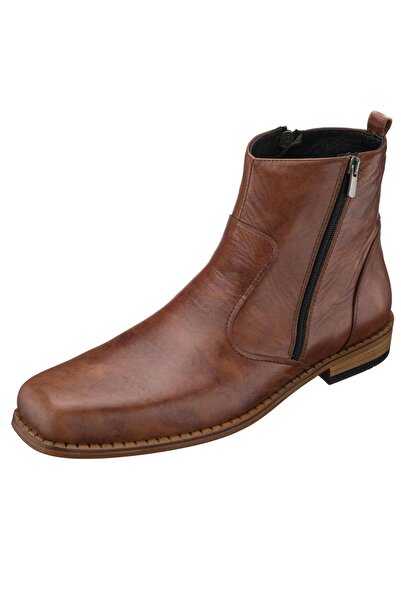 COSTO 45 - 46 - 47 - 48 - 49 - 50 Büyük Numara Erkek Üst Kalite Deri Bot - Clas01 Kahve