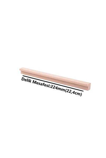 KOÇSAN 224mm(22,4cm) Ahşap Kulp Lüks Country Mutfak Mobilya Dolap Çekmece Kulbu