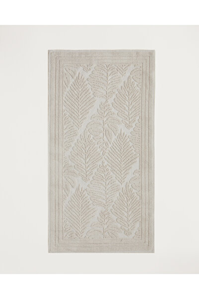 English Home Leafy Pamuklu Bukle Kilim 80x150 cm Krem