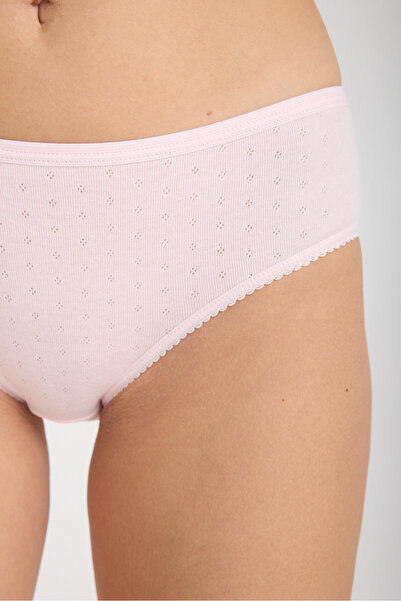Niss Secret Kadın Toz Pembe Külot 5'li Paket – %100 Pamuk