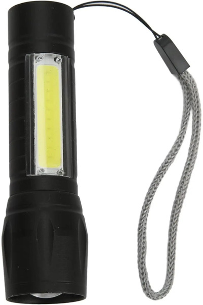 Mini Rechargeable Camping Lamp Cob Side Light Flashlight Powerful Light with Zoom