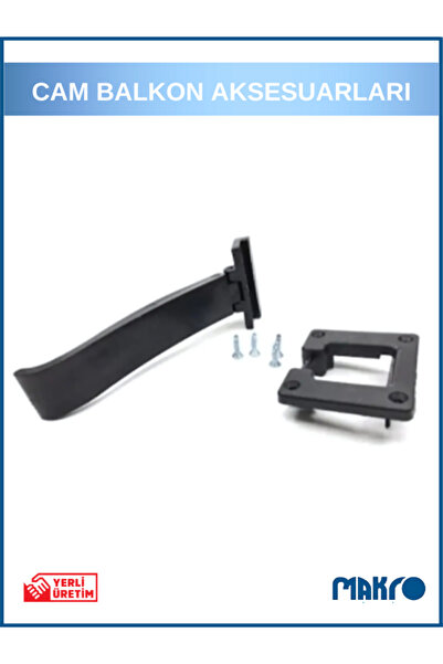 GLASSMAKRO Cam Balkon Teker Çıkış Parçaları - Damlalıklı Çıkış U Plastikleri Parça İkili