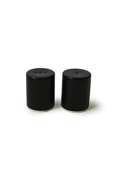 Keramika Matte Black Stackable Salt Shaker / Pepper Shaker 6 Cm