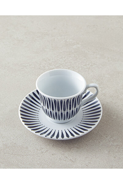 English Home Sada šálků na kávu Dolly Black Porcelain – 12 kusů pro 6 osob