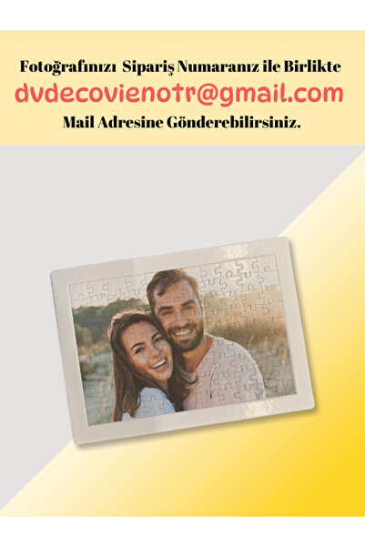 DECOVIENO Kişiye Özel Fotoğraflı 99 Parça A4 Standlı Resimli Yapboz, Çiftlere Özel Hediye, Sevgili Özel Hediye