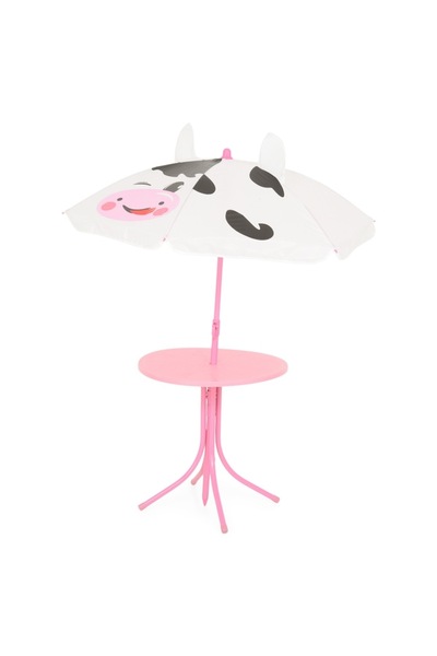Maison Mex Garden/terrace furniture set, 2 chairs, table and children's umbrella, Maison Mex, Pink