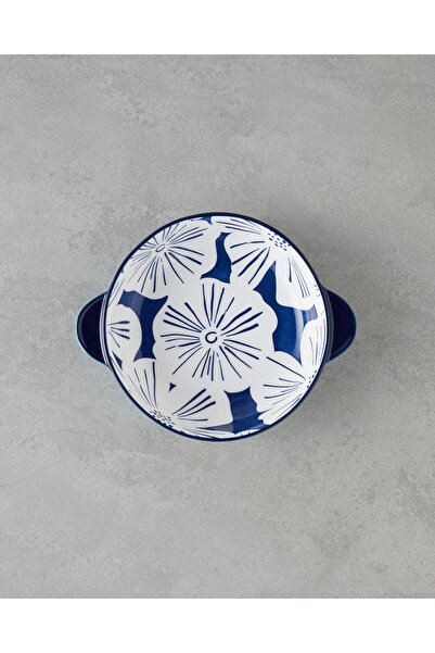 English Home Ophelia Porselen Kayık Tabak Mavi-Beyaz