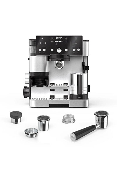 NINJA Semi-Automatic Espresso Machine 2in1 Luxe Cafe Essential ES501, 14 bar, 1650 W, Black/Silver