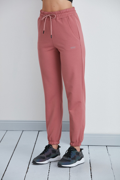 nurneva Γυναικείο μοντέλο βασικής κατασκευής, ελαστικό στο πόδι, μήκους μέχρι τον αστράγαλο, χτενισμένο βαμβακερό παντελόνι αθλητικό