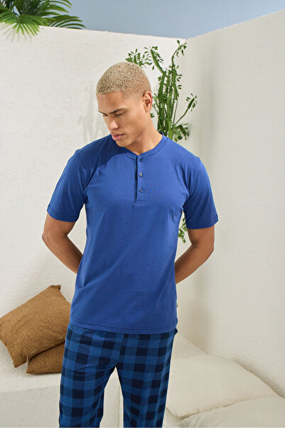 KLY 100% Cotton New Season Men's Luxury Design Pajama Set