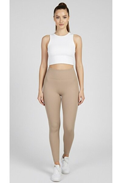 NOLYA MODA Kadın Yüksek Bel Dikişsiz Spor Tayt