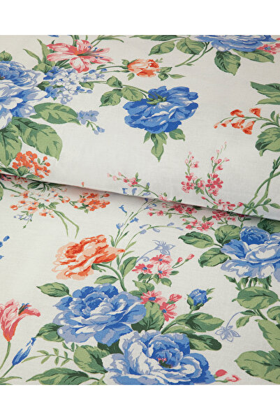 English Home Set cuvertură de pilota King Size din bumbac Rose Romance 240x220 cm Albastru