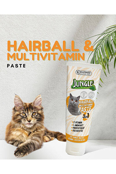 Jungle KEDİ MACUNU TÜY YUMAĞI ÖNLEYİCİ VE MULTİVİTAMİN 75ML