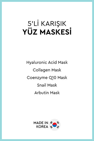 Mjcare 5'li Karışık Yüz Maskesi