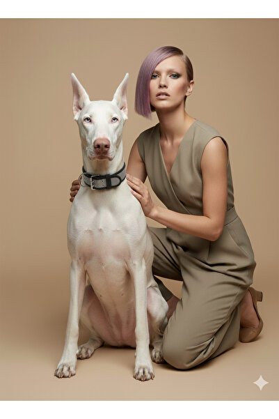 Tasma Market Gri-siyah Yumuşak Dokulu Büyük Irk Köpek Tasması