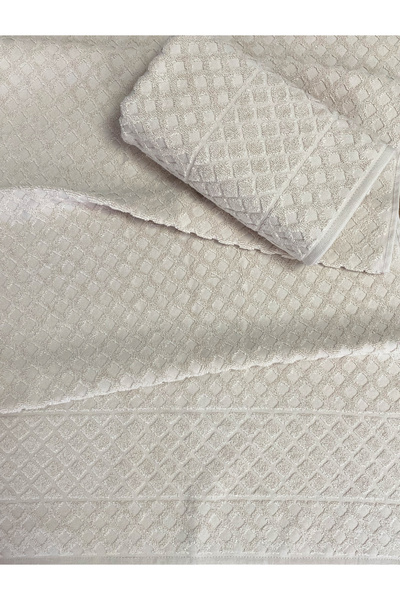 Lucy and Home Жакардовий бавовняний набір з 2 рушників для рук, обличчя та голови 50x100 см