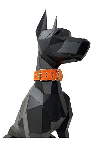 Tasma Market Turuncu Yumuşak Dokulu Dayanıklı Büyük Köpek Tasması