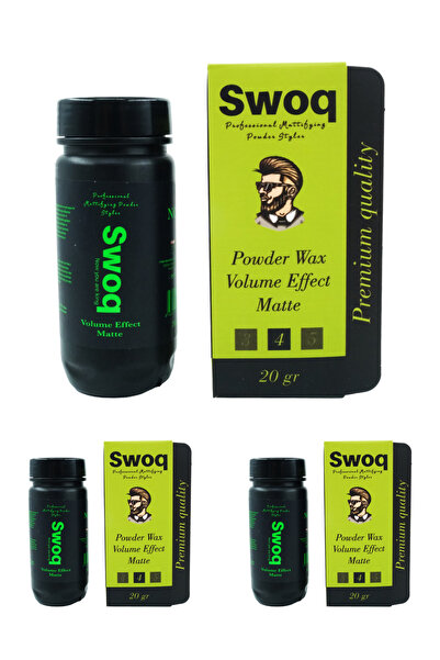 SWOQ SAÇ ŞEKİLLENDİRİCİ PUDRA WAX NO:1 20 GR X3ADET