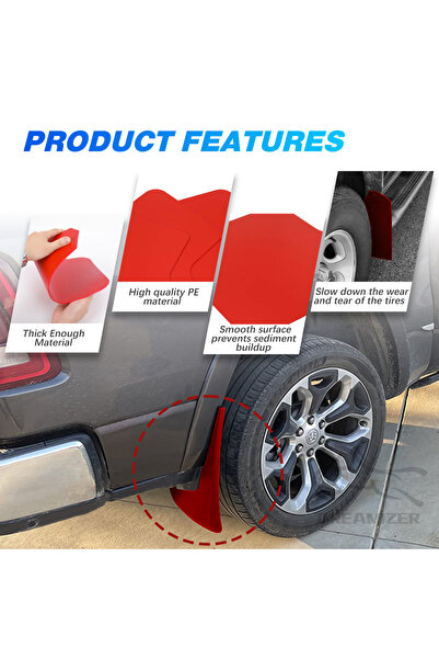 Choice 4 PCS Splash Guards Mud Flaps Car Mudguards Fender Cover Flares W/Hardware Universal Front Rear R...