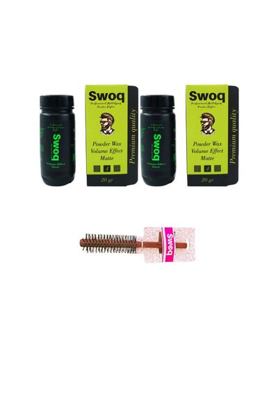 SWOQ Επαγγελματική βούρτσα μαλλιών - Πούδρα για styling μαλλιών, 20GR x2 τεμά...
