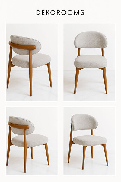 Dekoroom's Dekorooms, Ahşap Polo Sandalye, 4 Adet