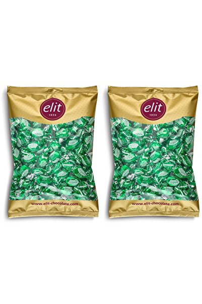 Elit Çikolata 1 كجم من حلوى الأوكالبتوس المنثول - مجموعة خالية من الغلوتين مكونة من قطعتين