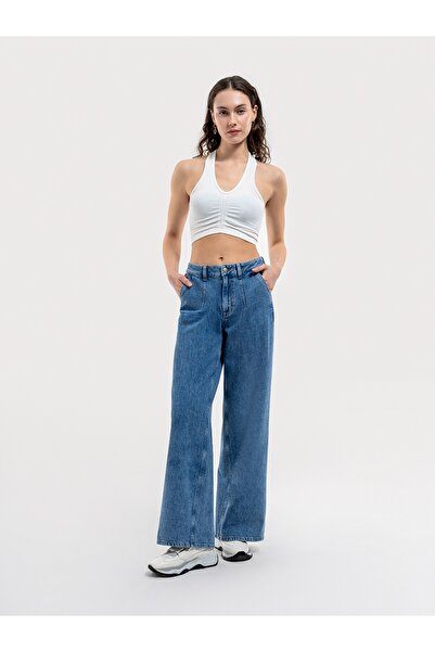 Loft Wide Leg Regular Fit Kadın Pantolon