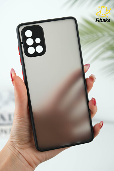 Fibaks Samsung Galaxy M51 Kılıf Mat Parmak Izi Yapmaz Kamera Korumalı Renkli Tuşlu Sert Silikon Kapak