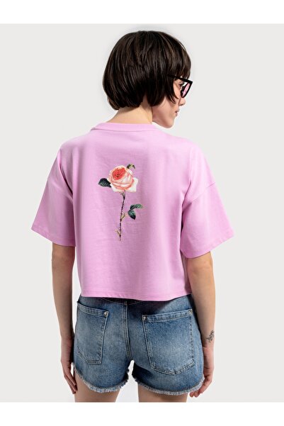 Loft Μακρύ Crop Γυναικείο Tshirt μανίκι