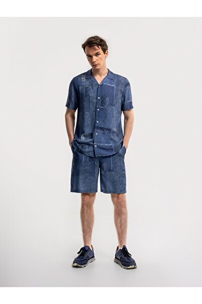 Loft Cămașă pentru bărbați cu croiala relaxată - mâneci