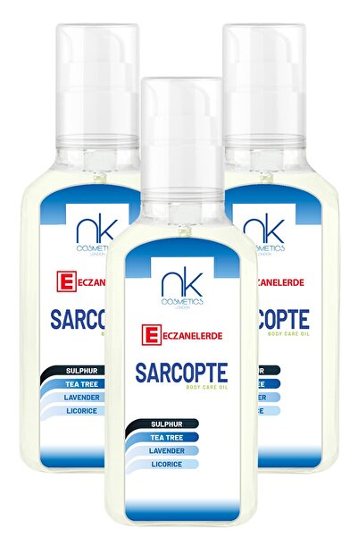 NK Cosmetics Sarcopte Cilt Bakım Losyonu Güçlü Formül Lavanta Kokulu 125 ml * 3 Lü Avantaj Paket