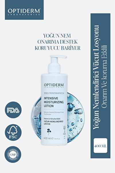 Optiderm Yoğun Nemlendirici Krem Onarım ve Koruma Etkili Losyon 400 ml