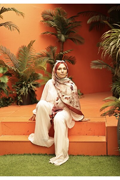 Hira İpek Scarf Soft Gül Desen Şal