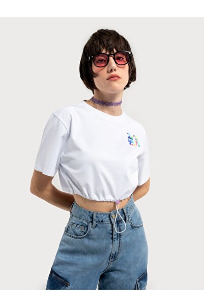 Loft Crop Kadın Tshirt K.kol