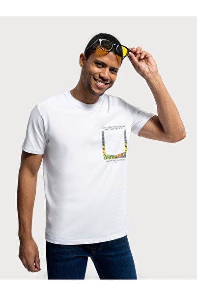 Loft Erkek Beyaz Tişört - Lf2035134